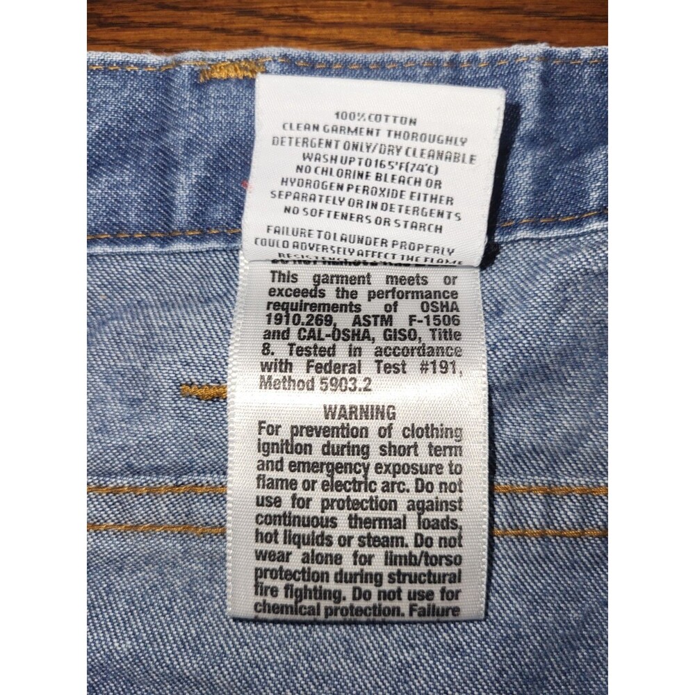 Workrite FR Jeans Men 40x33 Westex Indura Flame Resistant NFPA 2112 ARC 2 Work - Picture 5 of 7
